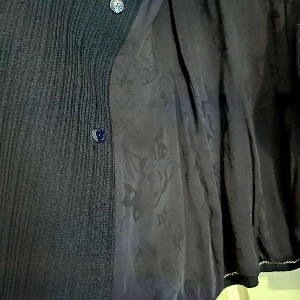 CHANEL Navy Blue Double-Breasted Blazer Coat from 2013